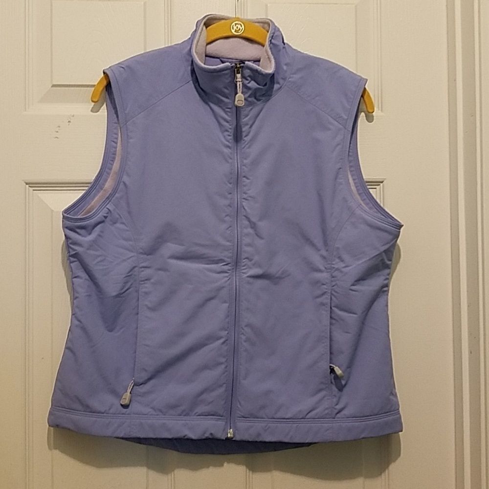 L.L. Bean fleece vest jacket zip up pockets  Sz M